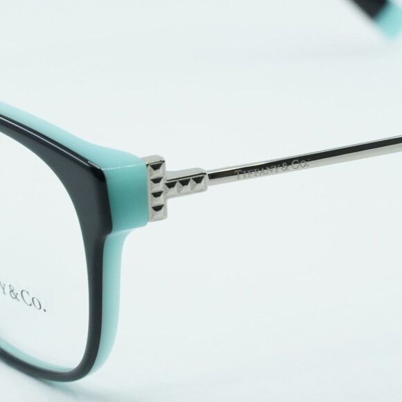 NEW TIFFANY & CO TF2177F 8055 BLACK ON TIFFANY BLUE EYEGLASSES - Picture 4 of 10